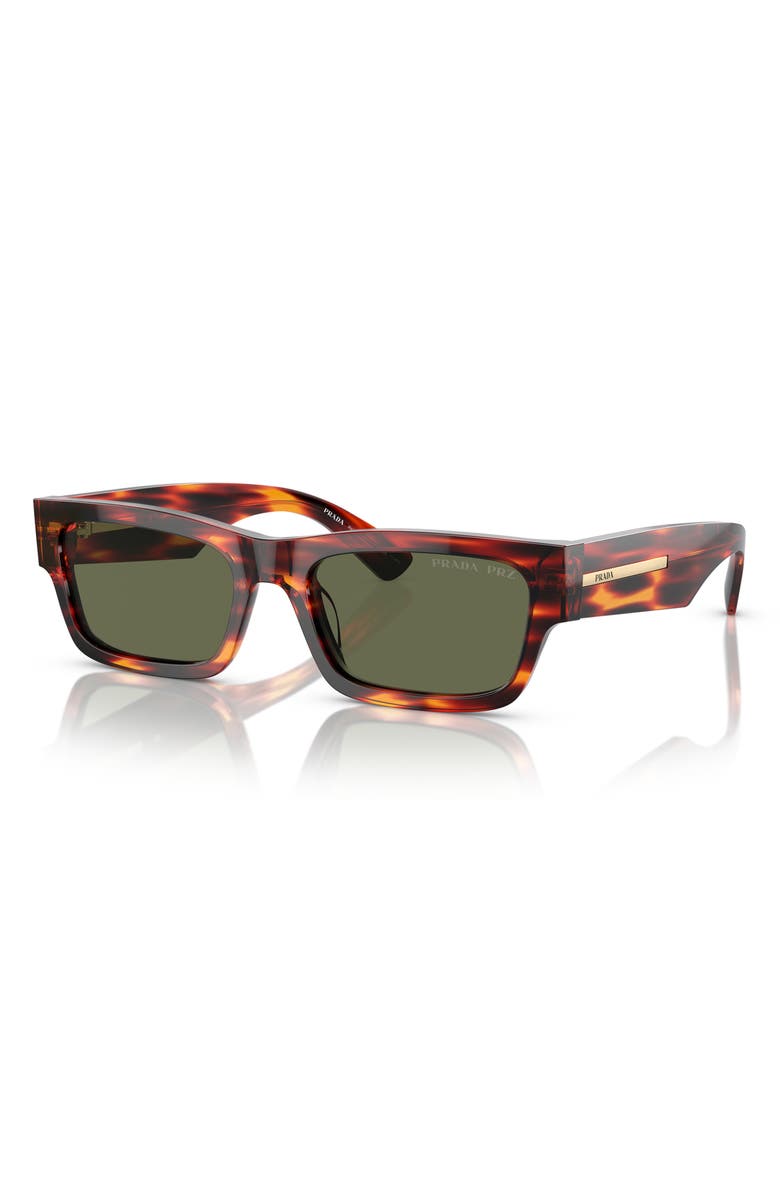 Prada 56mm Rectangular Sunglasses, Alternate, color,