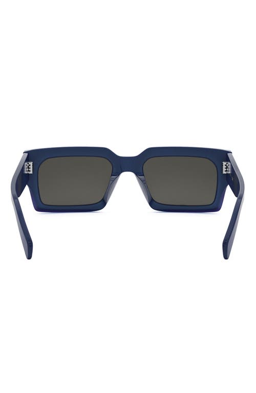 Celine Bold 3 Dots 54mm Rectangular Sunglasses In Blue