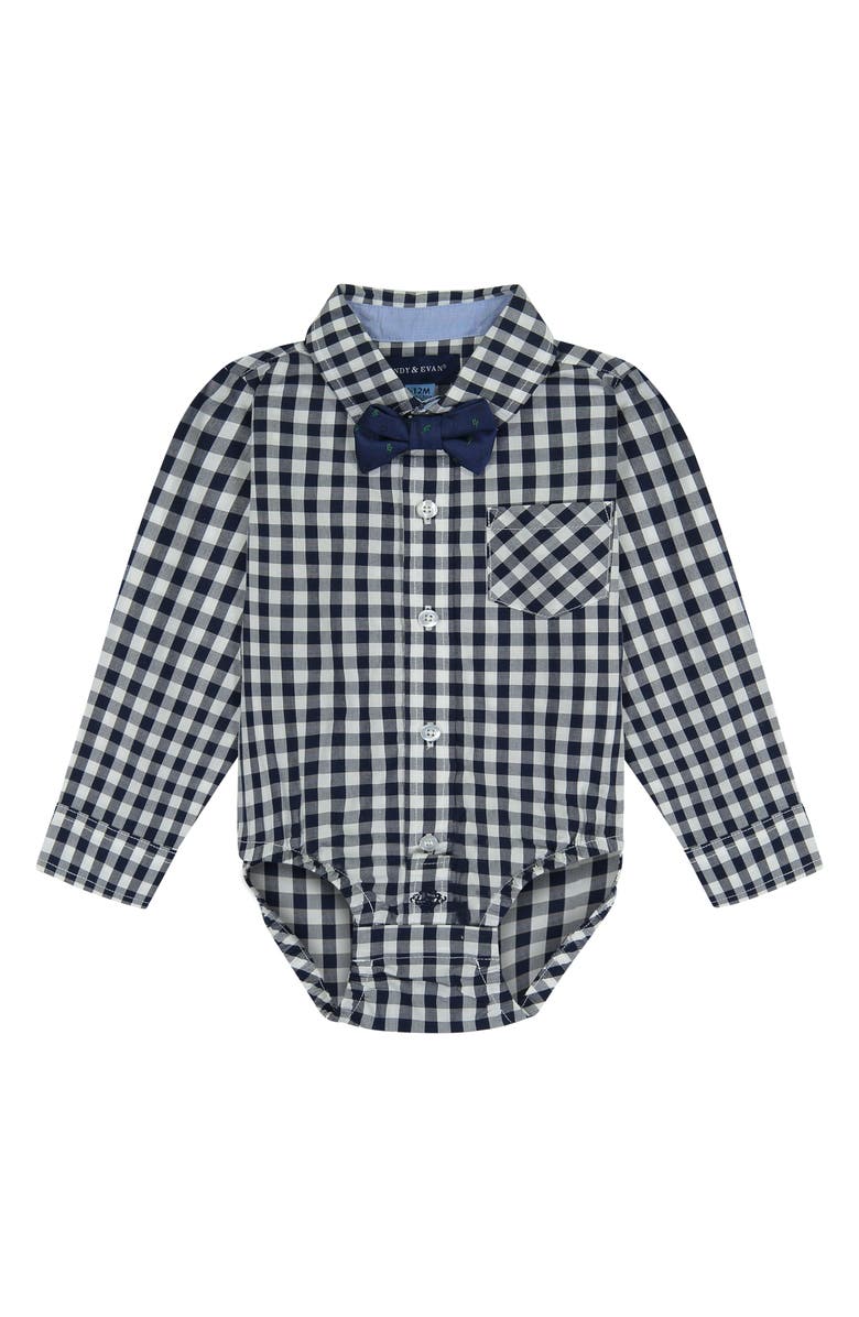 Andy & Evan Bowtie Bodysuit & Pants Set, Alternate, color, 