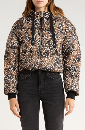 Cropped Hooded Puffer Coat