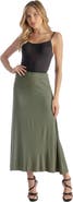 24seven Comfort Apparel Elastic Waist Maxi Skirt