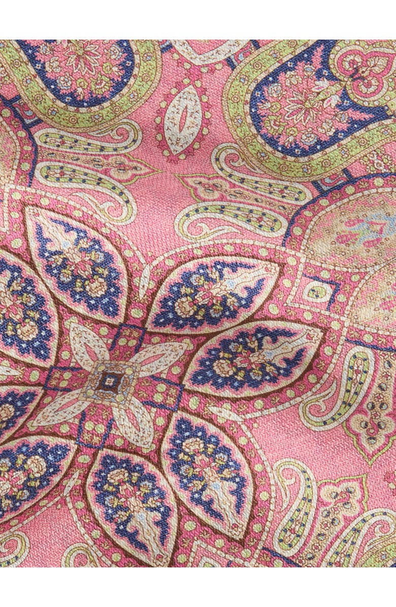 Robert Talbott Collins Reversible Paisley Silk Pocket Square, Alternate, color, Pink