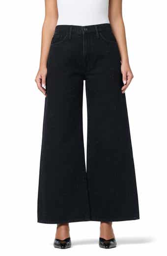 Hudson Jeans Jolene Crystal Embellished High Waist Wide Leg Jeans