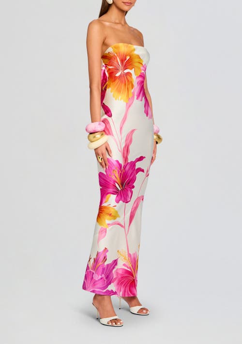 Retroféte Keaton Dress In Bianco Primavera
