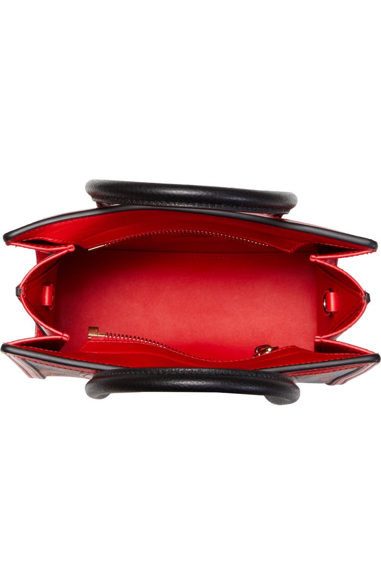 Christian Louboutin Mini Paloma Loubielo Print Calfskin Leather Satchel, Alternate, color,