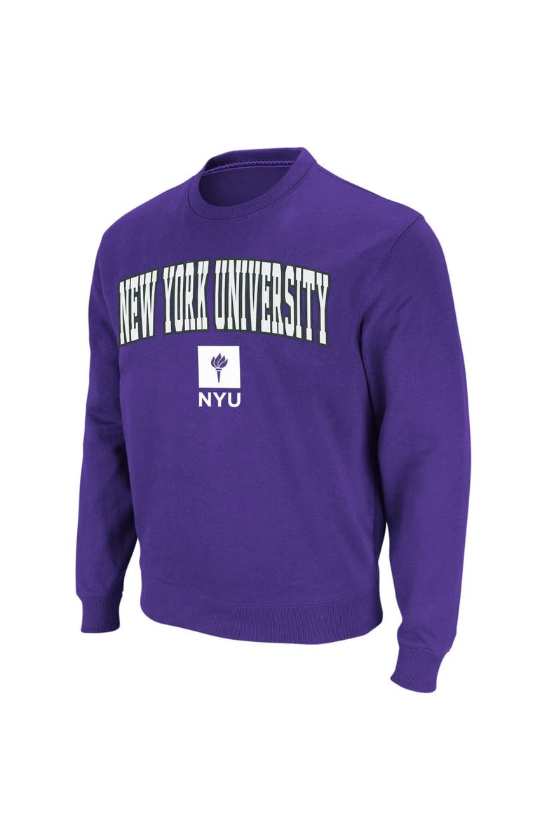 COLOSSEUM Men's Colosseum Purple NYU Violets Arch & Logo Crew Neck Sweatshirt, Main, color, 