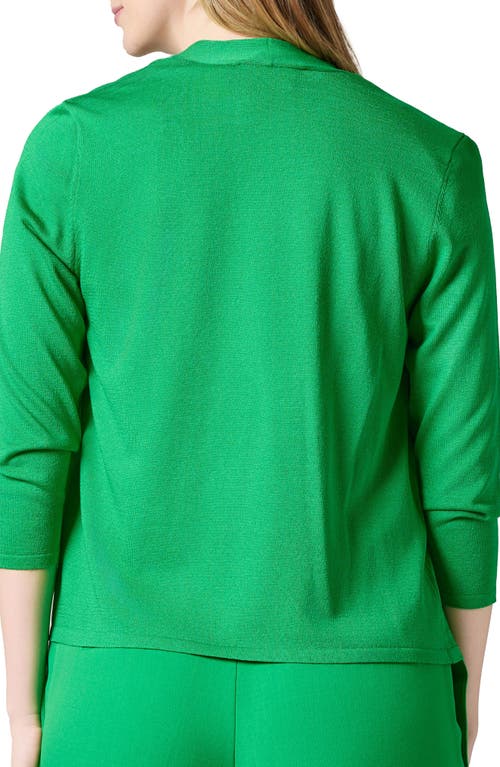 Kasper Open Front A-line Cardigan In Apple Green