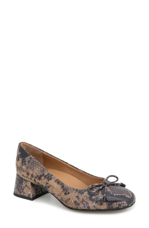 GENTLE SOULS BY KENNETH COLE Lancine Pump in Brown Snake Leather 