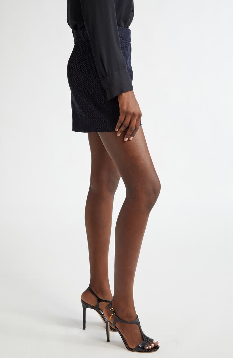 TOM FORD Metallic Bouclé Miniskirt, Alternate, color,