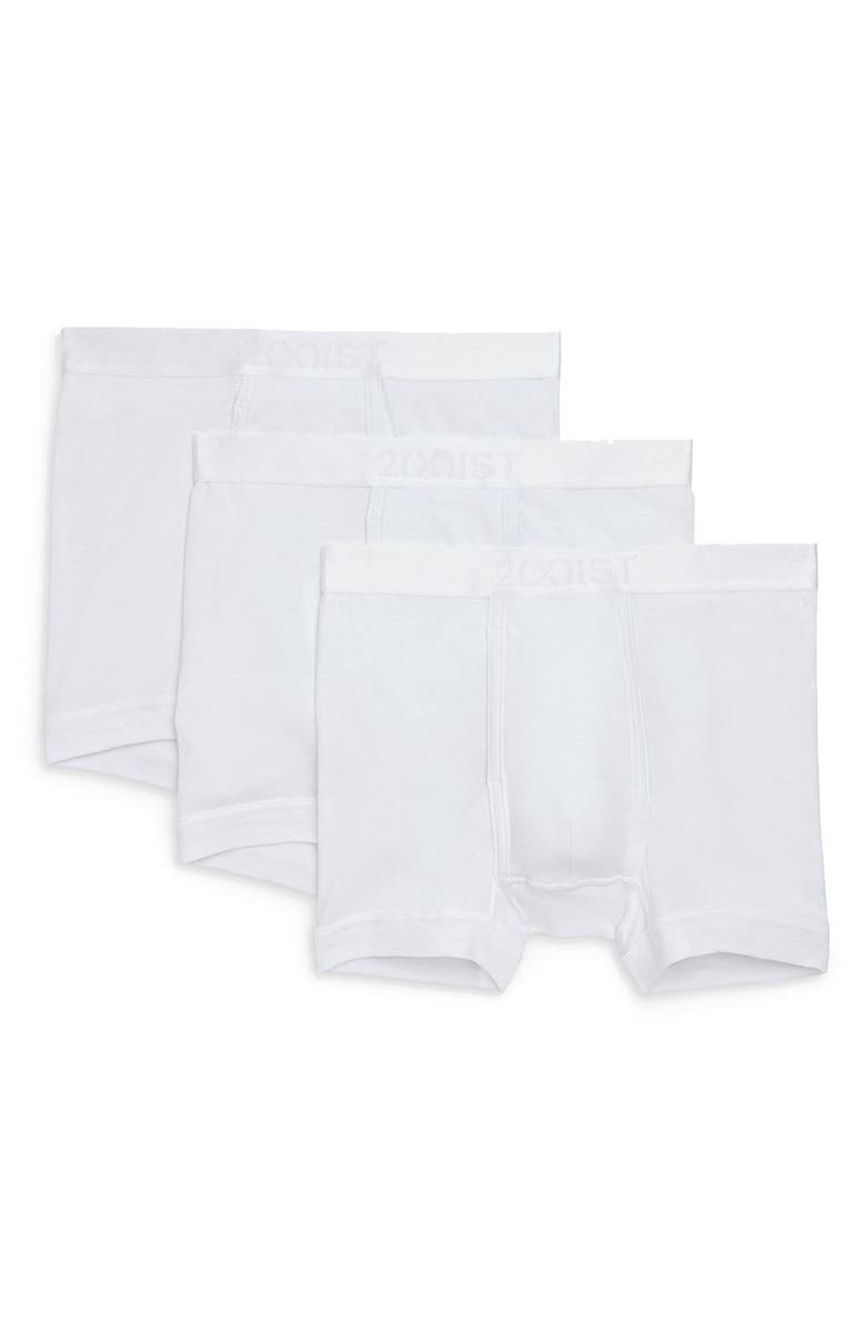 2(x)ist 3-Pack Pima Cotton Boxer Briefs, Main, color, White