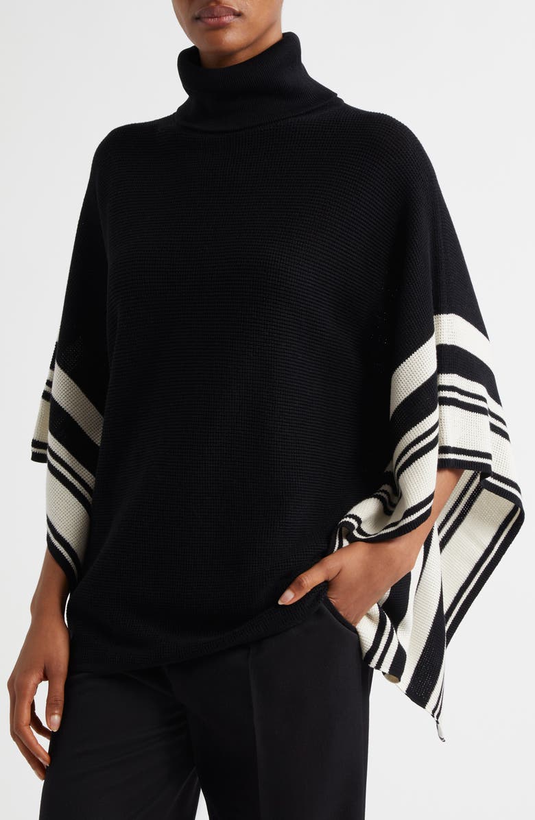 MARGARET O'LEARY Jane Border Print Cotton Poncho, Alternate, color, 