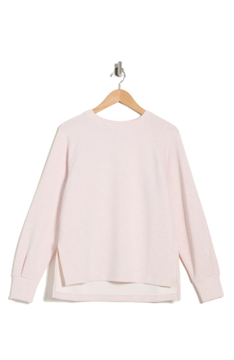 Z by Zella Crewneck Tunic Sweatshirt, Alternate, color, Purple Dawn Heather