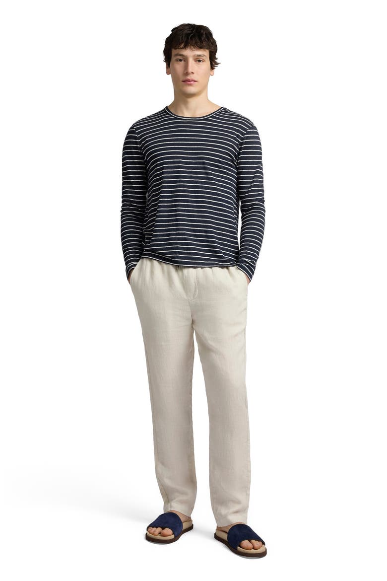 Pigment Dye Linen Pull On Pant, Main, color, Bone