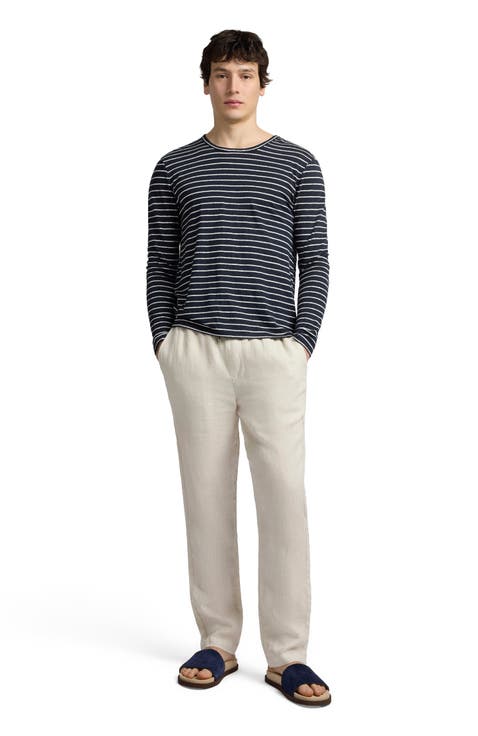 Pigment Dye Linen Pull On Pant