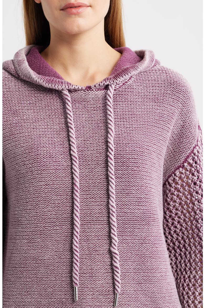 Open Stitch Hoodie, Alternate, color, DUSTY ROSE