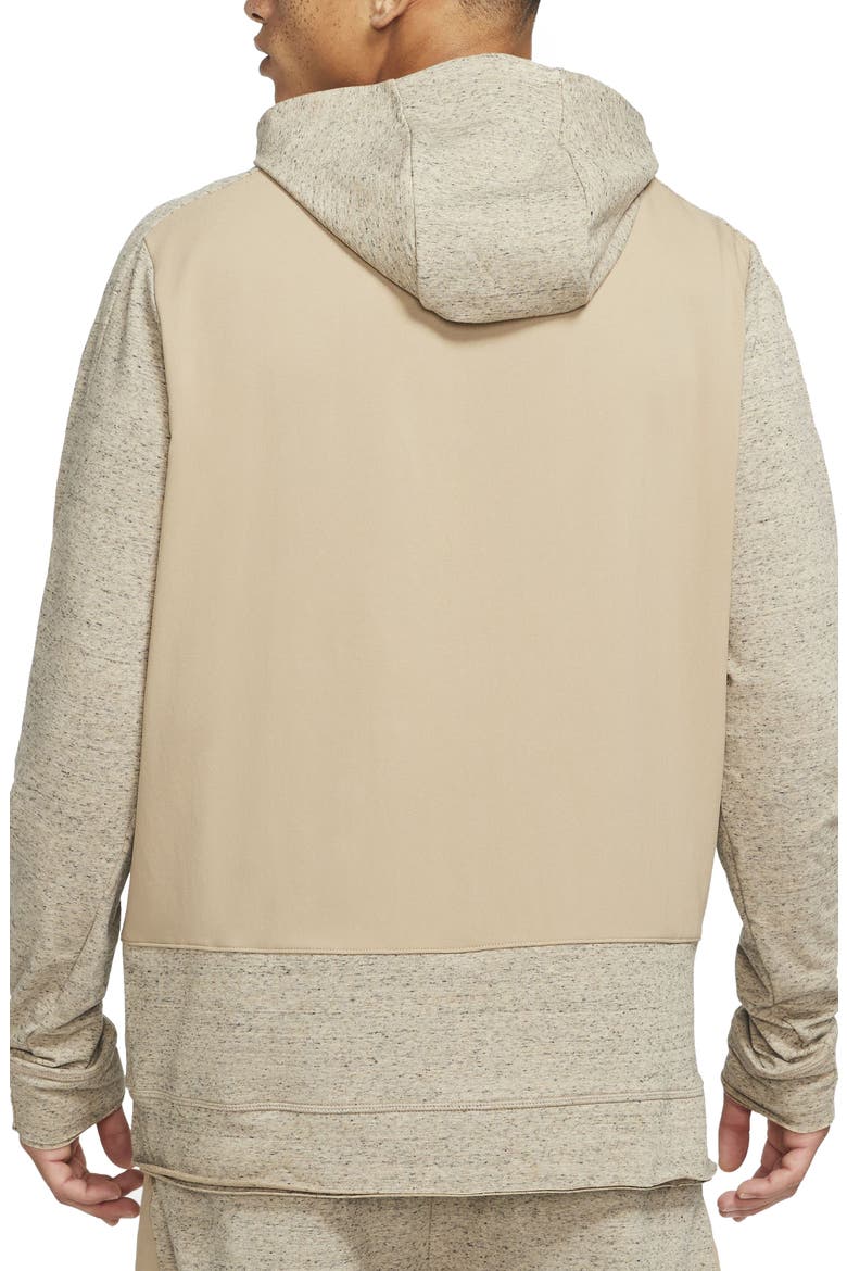 Dri-FIT Yoga Hoodie, Alternate, color, STONE/ HEATHER/ KHAKI