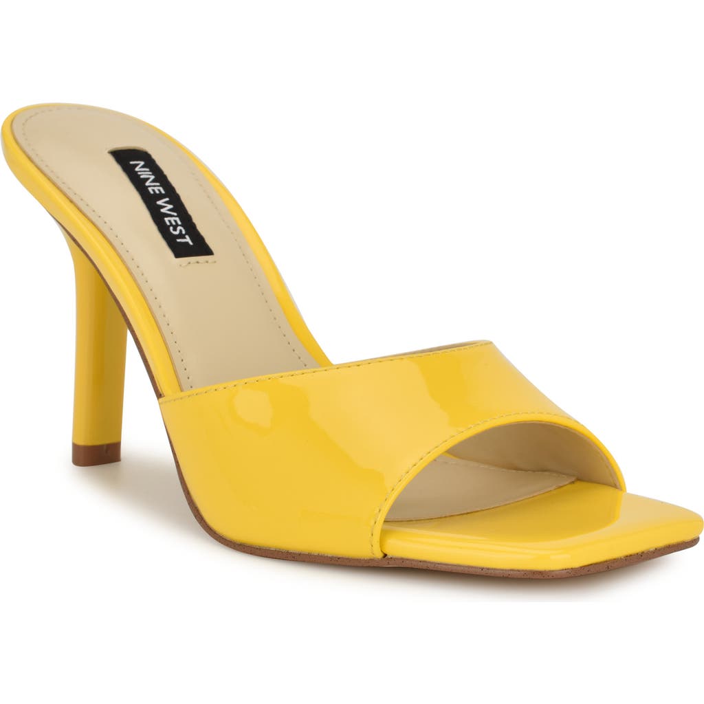 Nine West Disko High Heel Sandal In Yellow