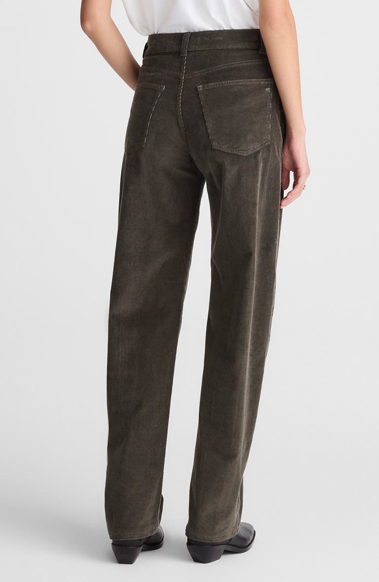 Madewell High Waist Balloon Corduroy Pants, Alternate, color, Graphite Green