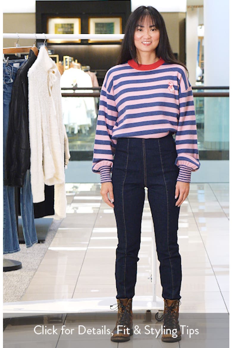 Lydia High Waist Stirrup Skinny Jeans video