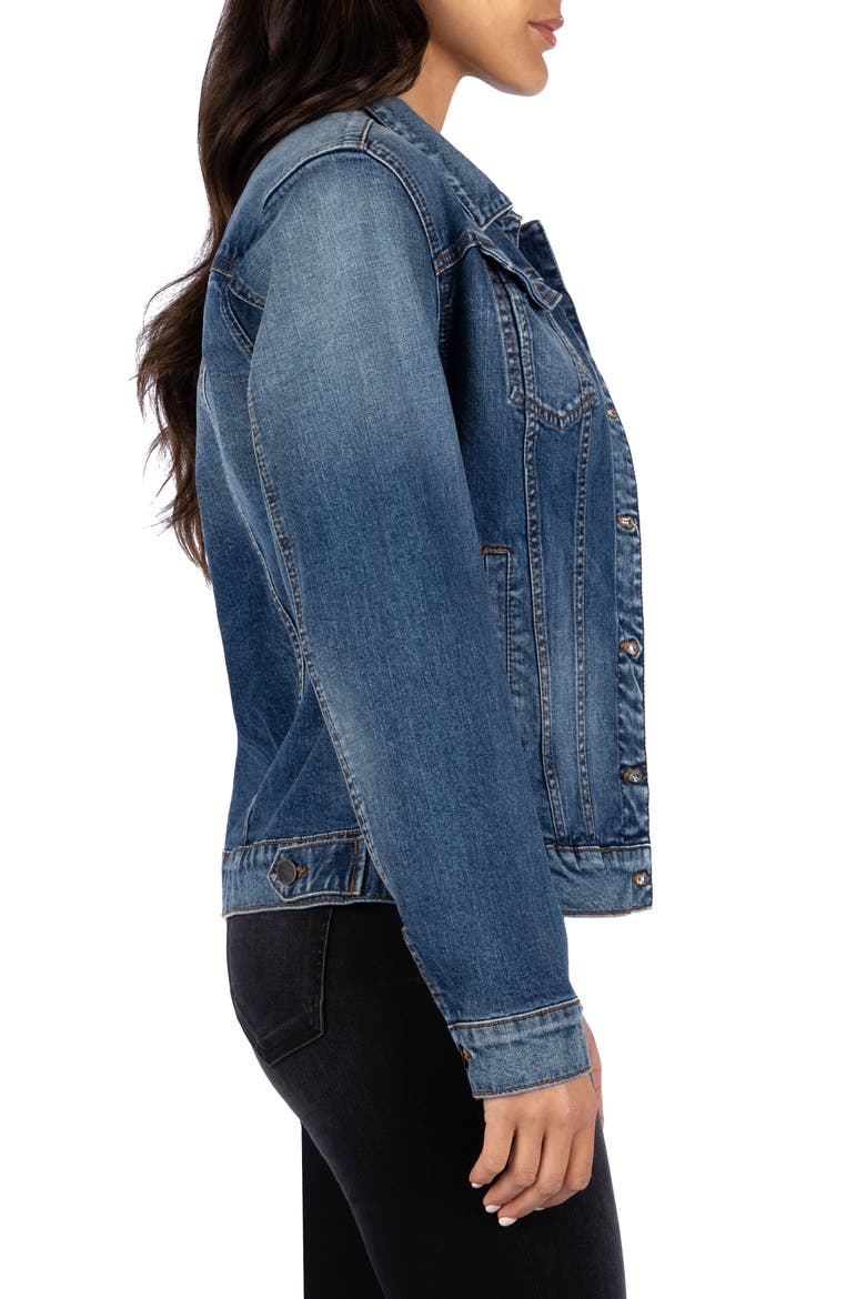 Emma Boyfriend Denim Jacket, Alternate, color, BROMELIAD