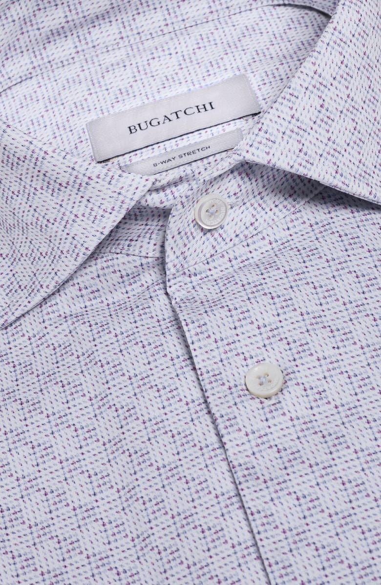 Bugatchi Devon OoohCotton<sup>®</sup> Geo Print Button-Up Shirt, Alternate, color, Orchid