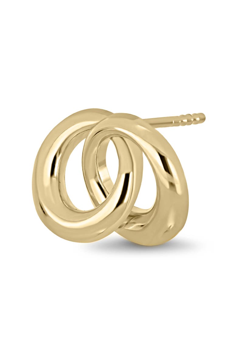 14k Gold Double Circle Stud Earrings, Alternate, color, 14K YELLOW GOLD
