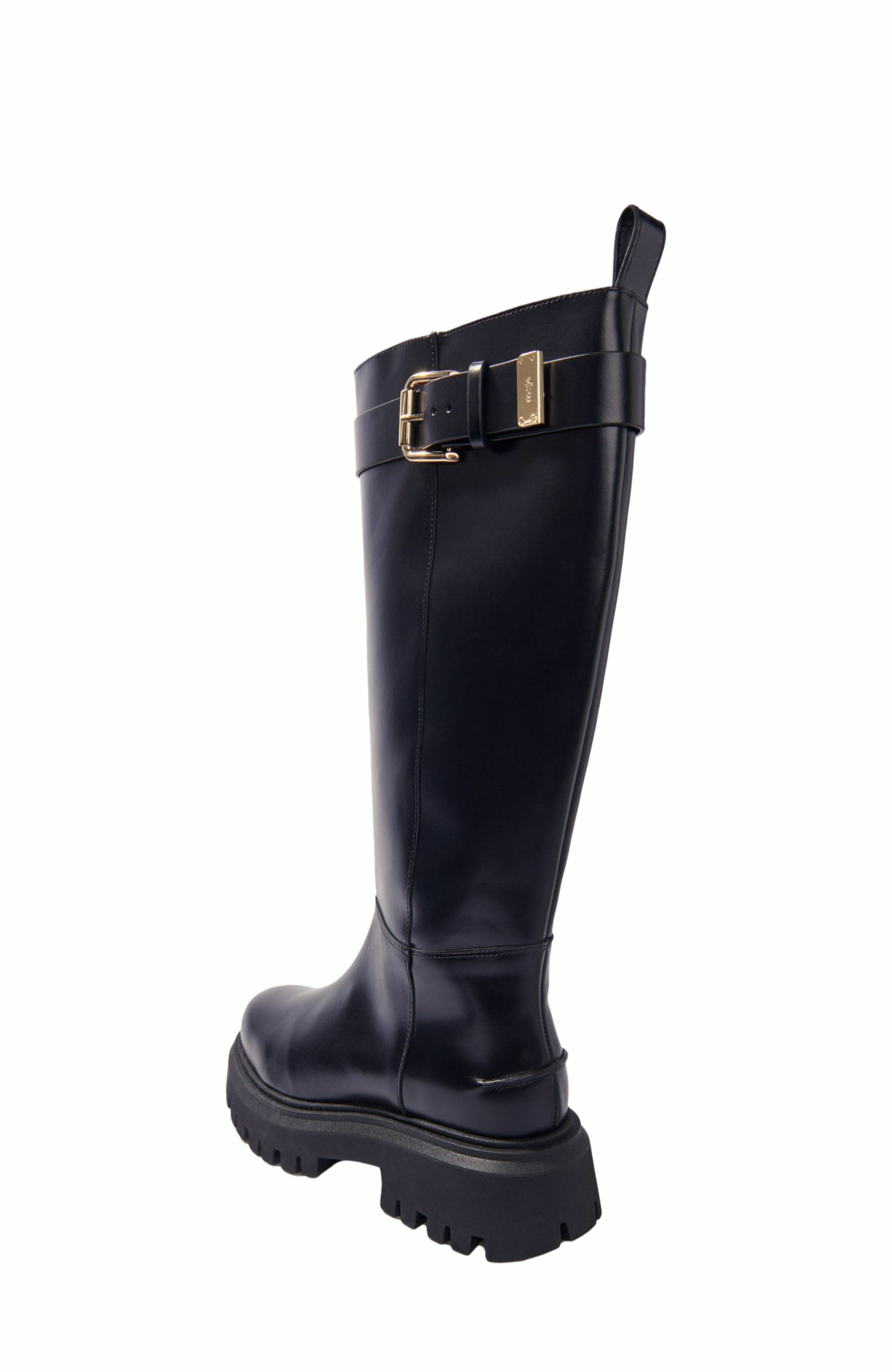 maje Buckled leather boots, Alternate, color, 