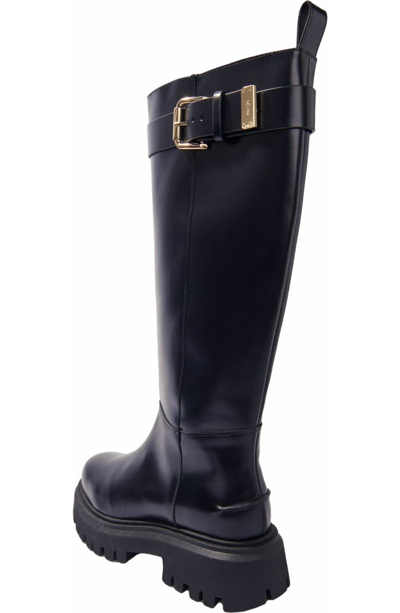 maje Buckled leather boots, Alternate, color,