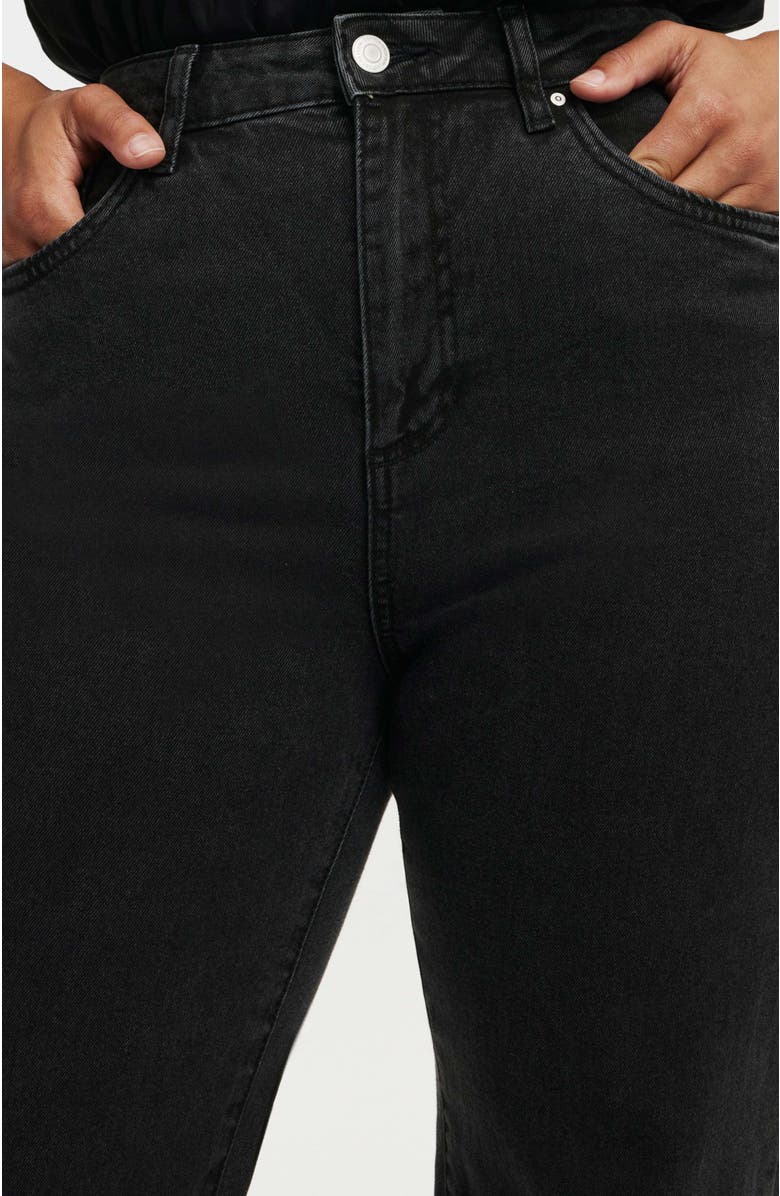 Cotton On Women's Curvy Stretch Straight Jean, Alternate, color, Graphite Black