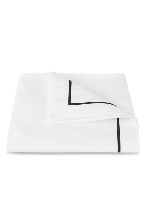 Matouk Bergamo Cotton Percale Duvet Cover In White