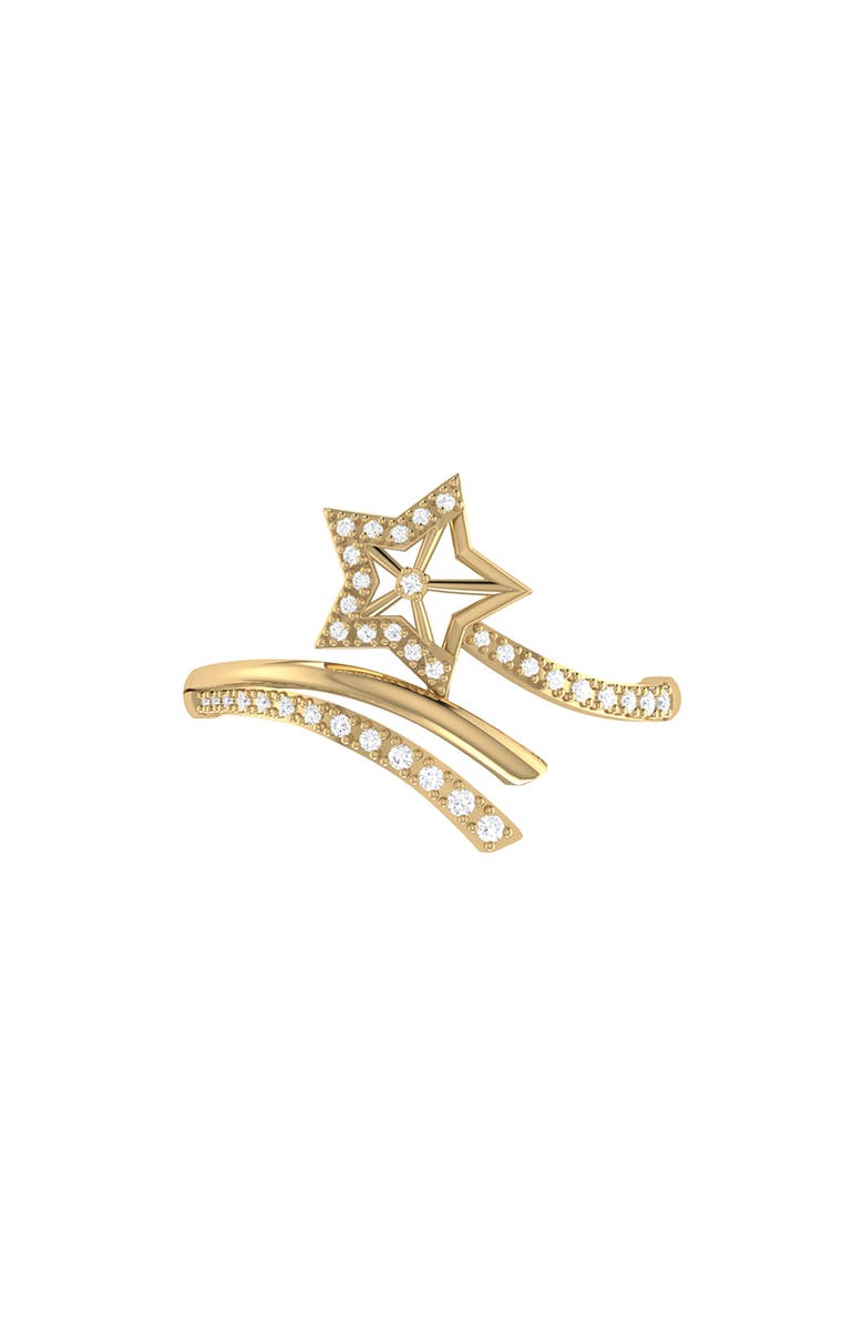 LuvMyJewelry Dreamer Star Spangled Diamond Ring -, Alternate, color, 14Kt Gold Vermeil On Sterling