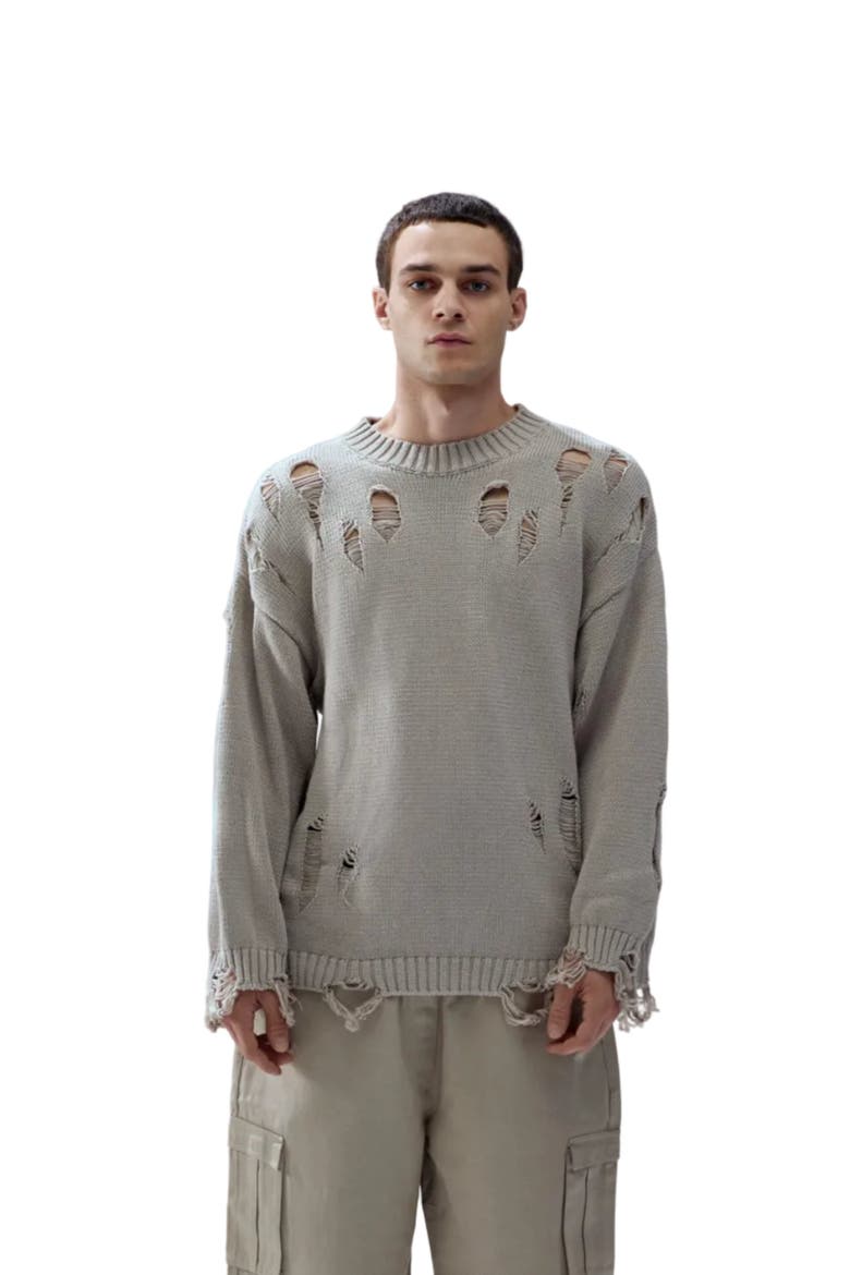 Your *Itch Ripped  Knit Sweat, Alternate, color, BEIGE