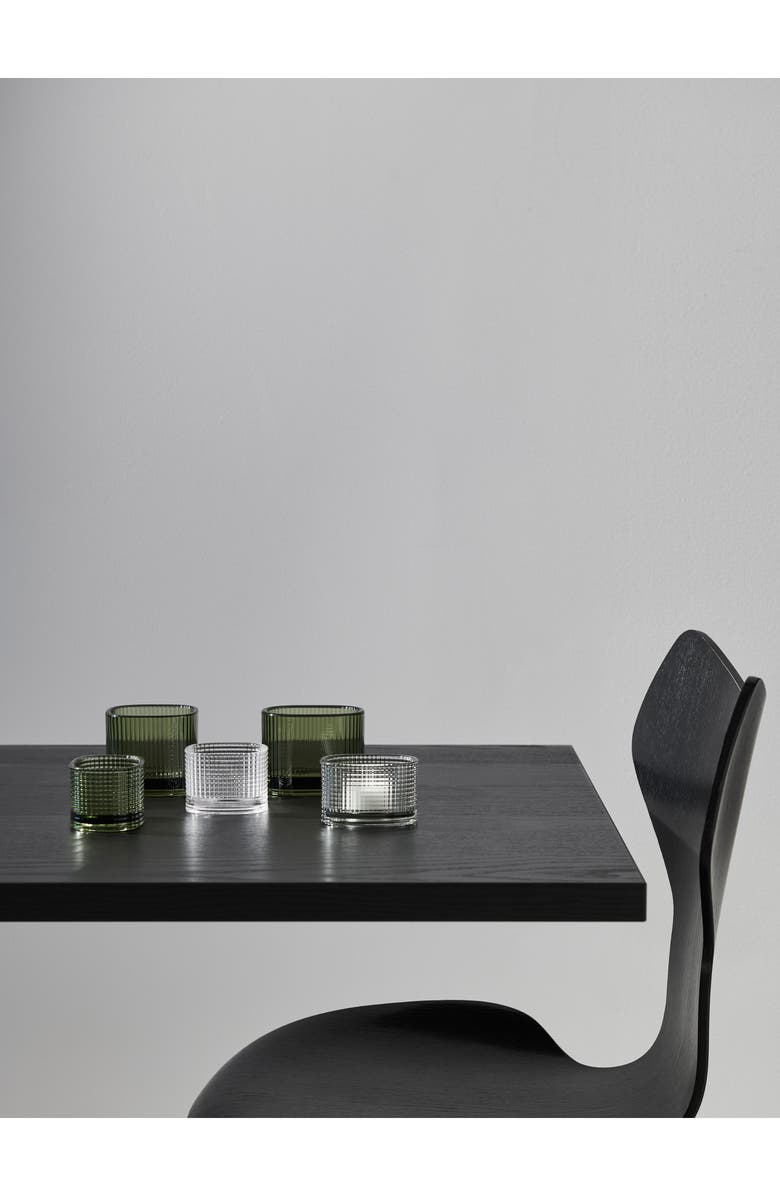 Orrefors Magica Super Circle Small Glass Votive Holder, Alternate, color, Green