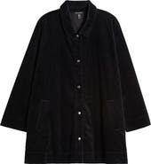 Eileen Fisher Classic Collar Stretch Corduroy Longline Jacket