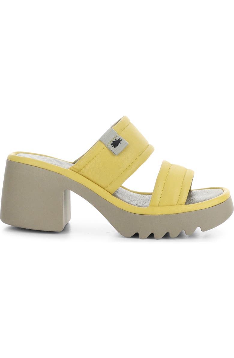Fly London Mava Block Heel Platform Slide Sandal, Alternate, color, 002 Yellow Ceralin