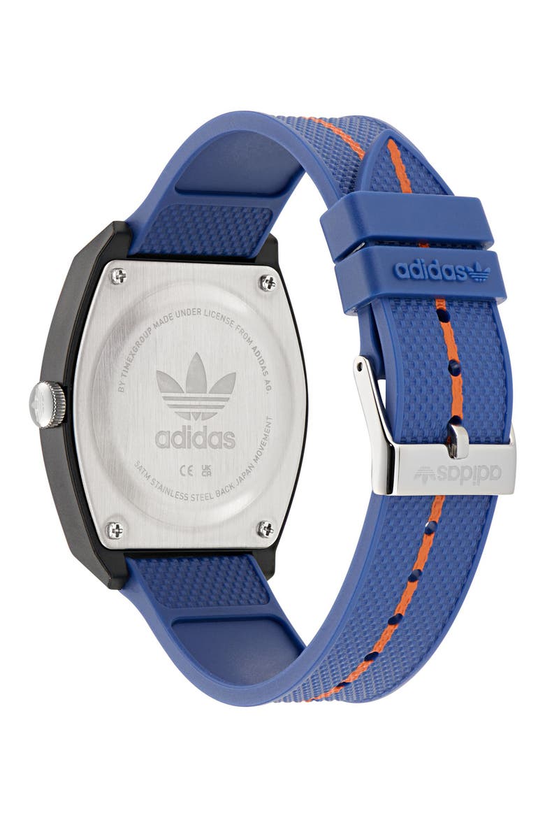 AO Street Project 2 Blue Logo Graphic Resin Strap Watch, 38mm, Alternate, color, BLUE