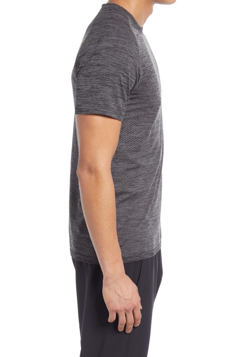 Zella Seamless Performance T-Shirt, Alternate, color, Grey Obsidian Melange