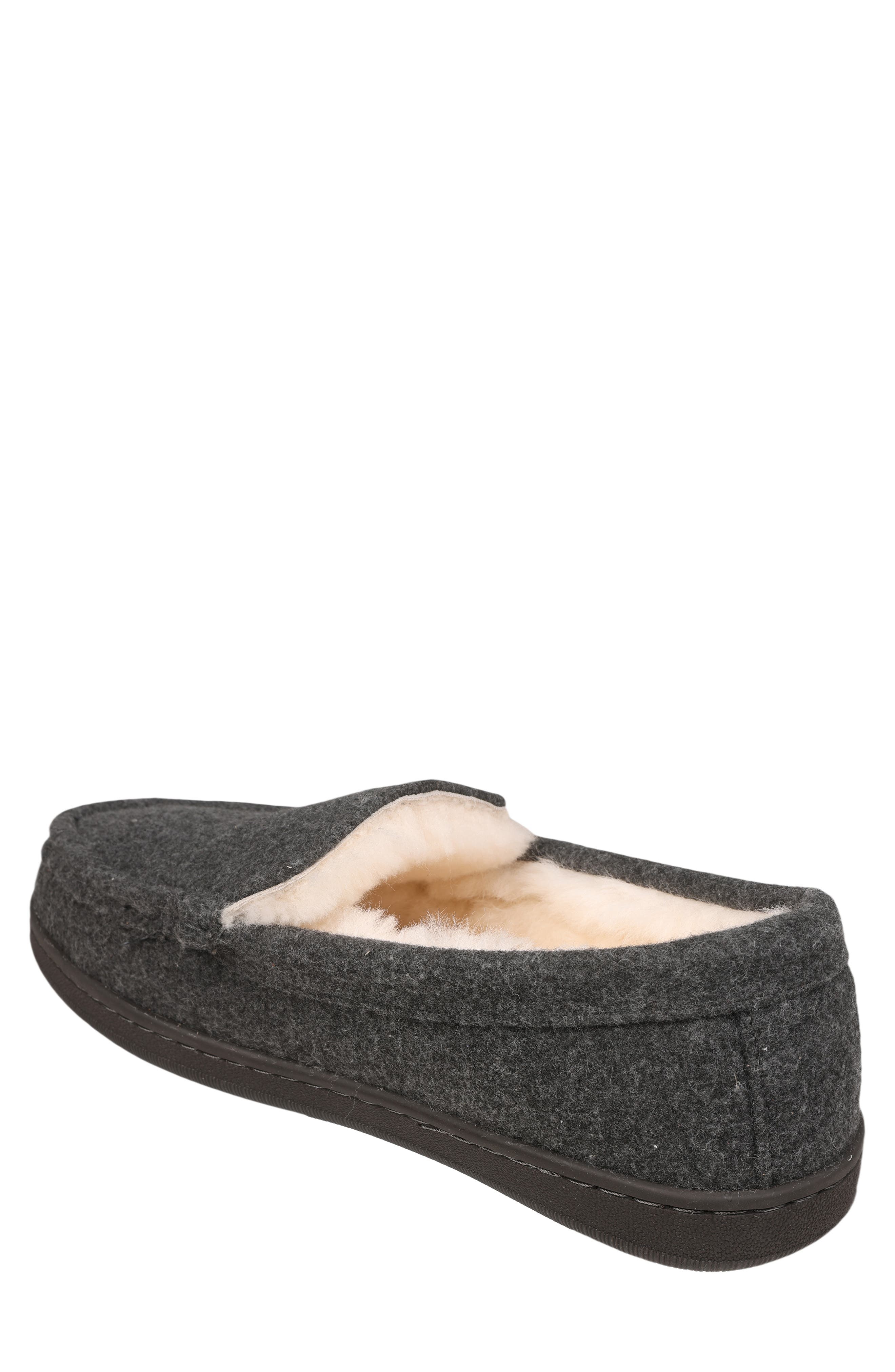Mykos Harrison Faux Shearling Lined Moc Slipper, Alternate, color, Grey Wool