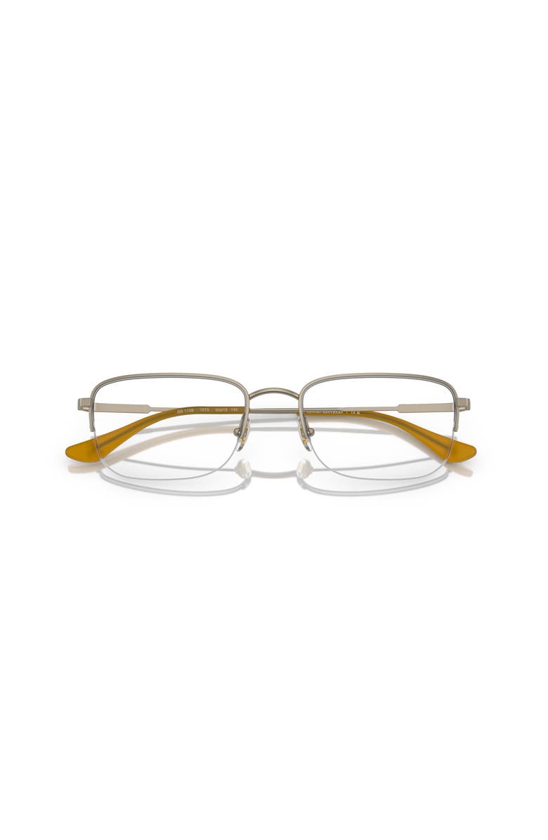 Brooks Brothers 55mm Rectangle optical glasses, Alternate, color, Gold