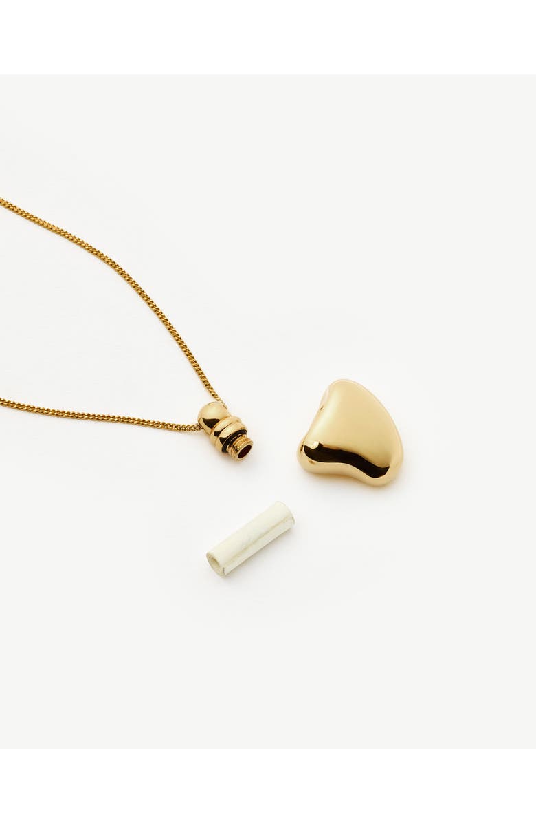 Missoma Message in a Bottle Heart Pendant Necklace, Alternate, color, Gold