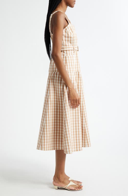 Cinq À Sept Tina Gingham Belted Denim Sundress