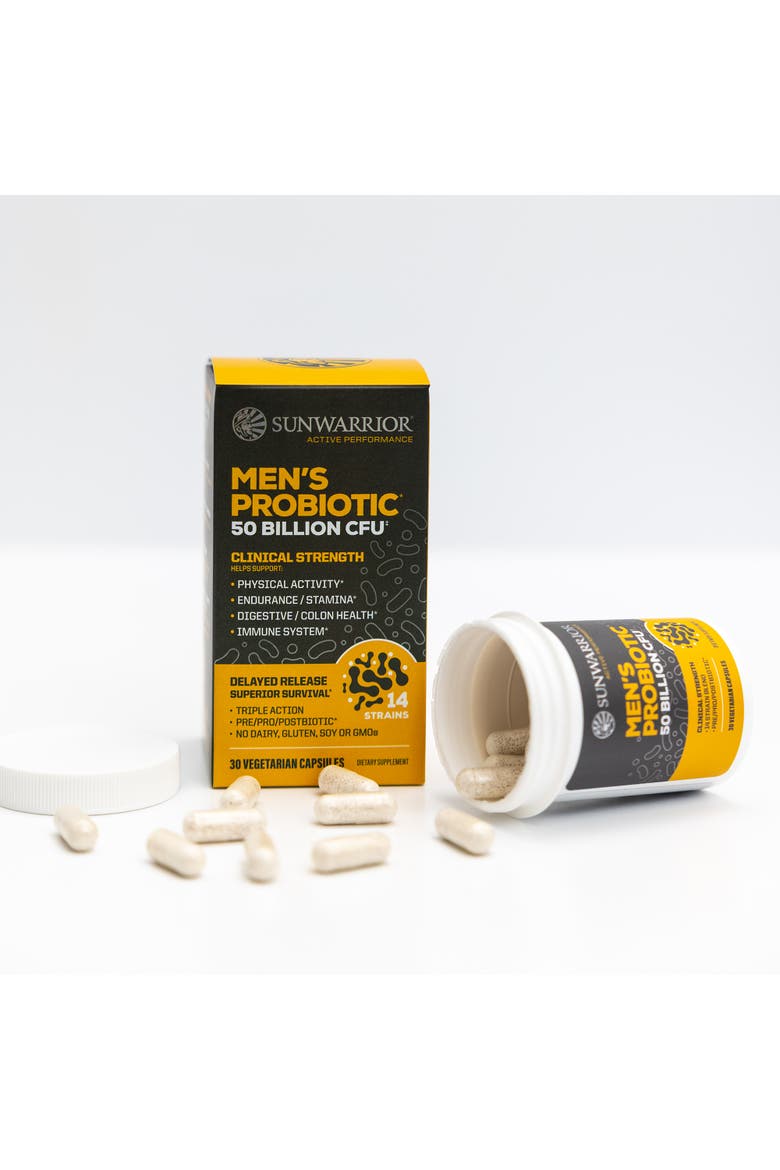 Active Performance Men's Probiotic Capsules, 50 Billion CFU, 30ct Bottle, Alternate, color, No Color
