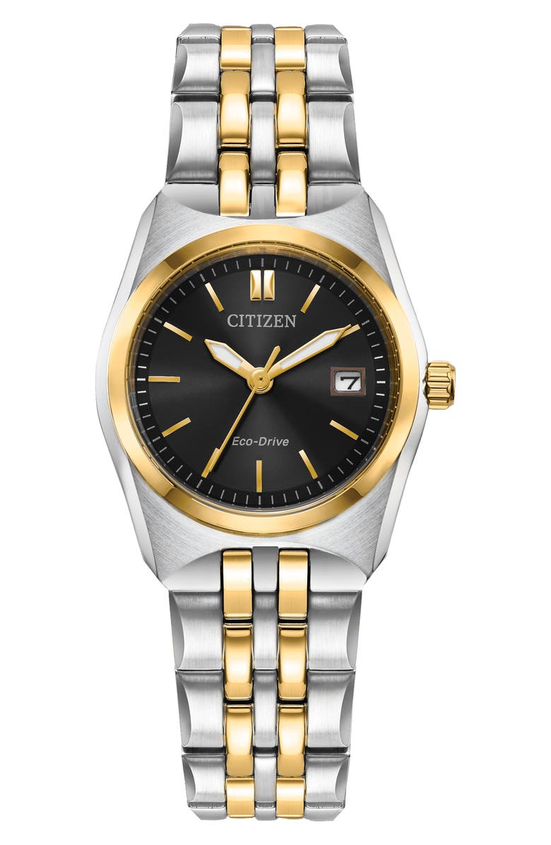 Citizen Classic Bracelet Watch, 27mm, Main, color, Two-Tone Black