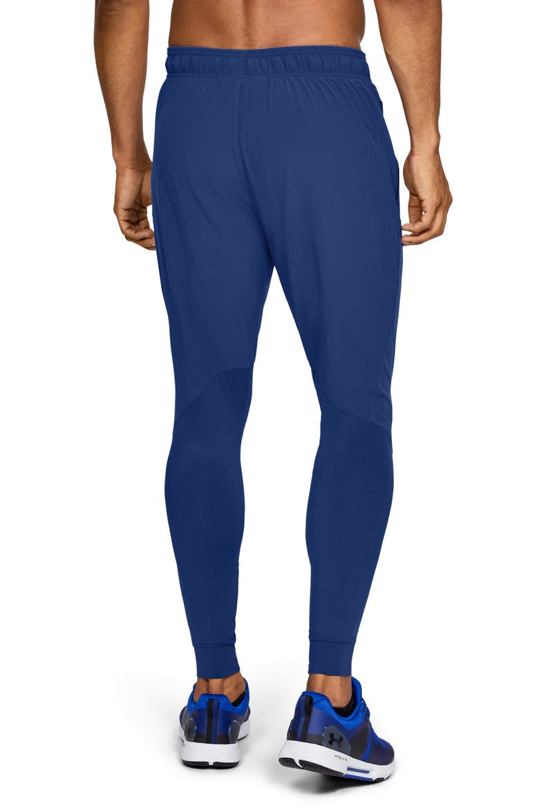 Hybrid Water Repellent Performance Training Pants, Alternate, color, AMERICAN BLUE/ BLACK