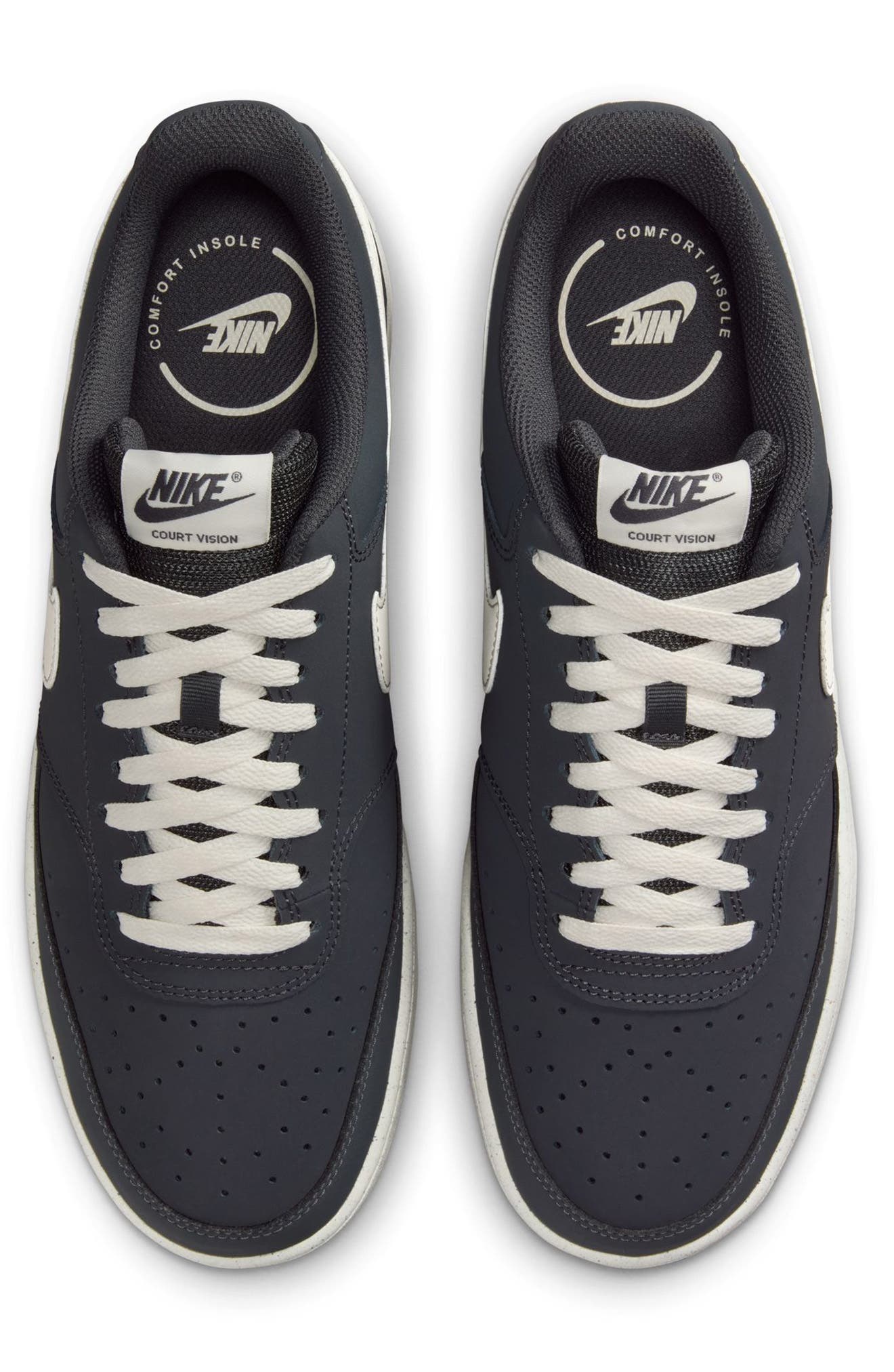 Nike Court Vision Low V2 Sneaker, Alternate, color, Anthracite/ Pale Ivory