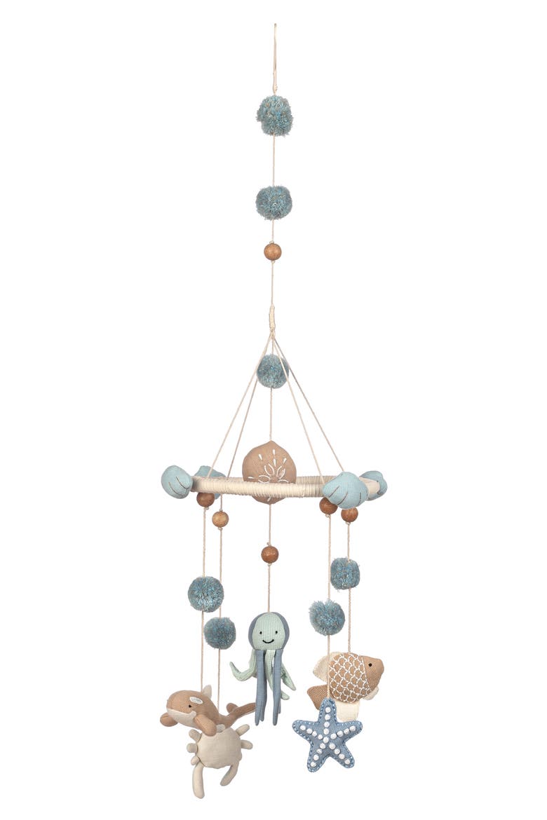 Cove Ocean Life Hanging Mobile, Main, color, BLUE