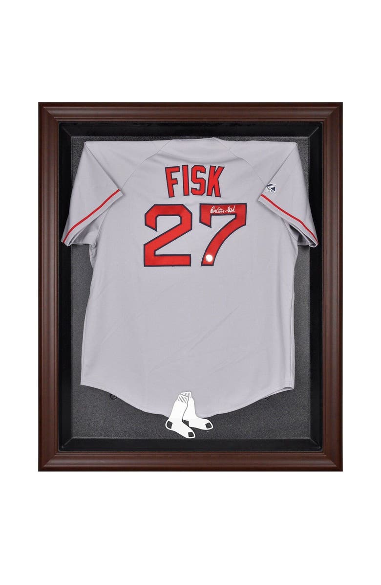 FANATICS AUTHENTIC Boston Red Sox Brown Framed Logo Jersey Display Case, Main, color,