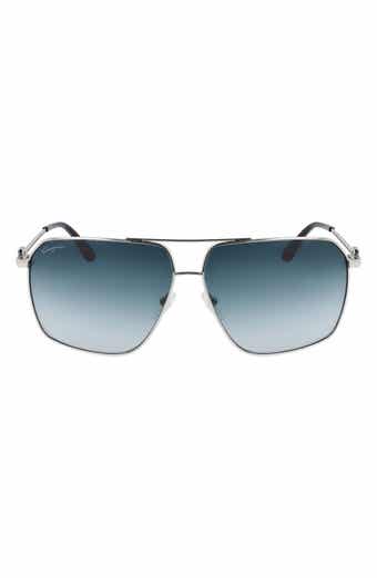 FERRAGAMO 62mm Oversize Gradient Navigator Sunglasses