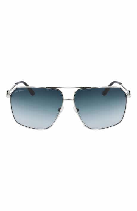 FERRAGAMO 62mm Oversize Gradient Navigator Sunglasses