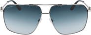 FERRAGAMO 62mm Oversize Gradient Navigator Sunglasses